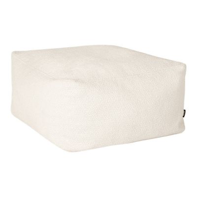 Puf bej cu tapițerie din țesătură bouclé Keno – noo.ma