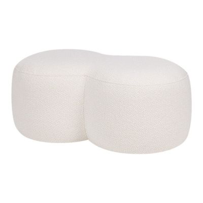 Puf bej cu tapițerie din țesătură bouclé Umbo – noo.ma