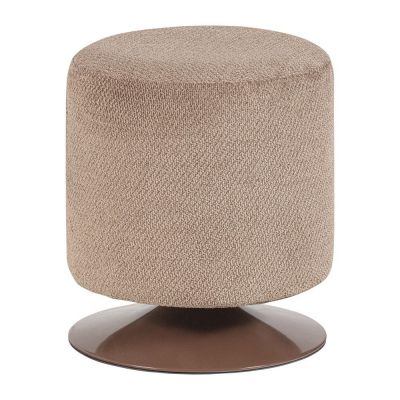 Puf maro deschis cu tapițerie din țesătură bouclé Islen – WOOOD