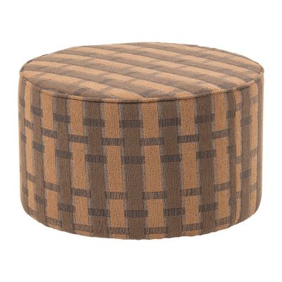 Puf roz/maro cu tapițerie din chenille Sarli – WOOOD