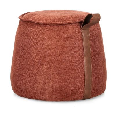 Puf teracotă cu tapițerie din chenille Anila – Bizzotto