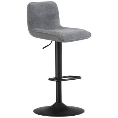 Scaun De Bar din metal, textil, gri, negru