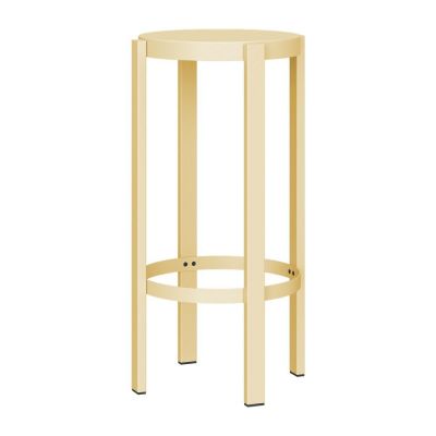 Scaun de bar galben din oțel (înălțime șezut 75 cm) Doon – noo.ma