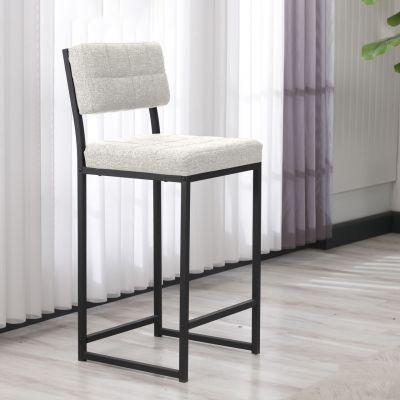 Scaun de bar, Hanah Home, Retro, 40x98x40 cm, Crem