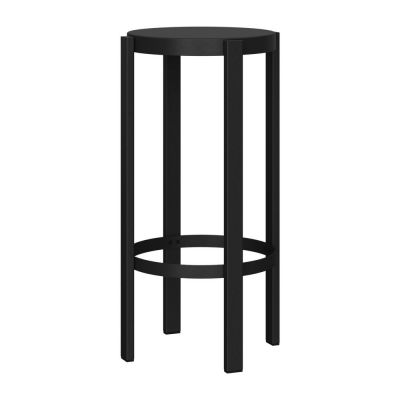Scaun de bar negru din oțel (înălțime șezut 75 cm) Doon – noo.ma