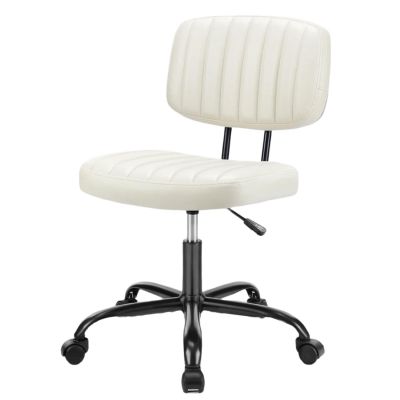 Scaun de Birou Elindor® Fără Brațe, Rotativ, Reglabil, Alb - Default Title