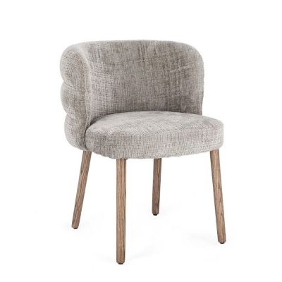 Scaun de dining gri tapițat Ilma – Bizzotto
