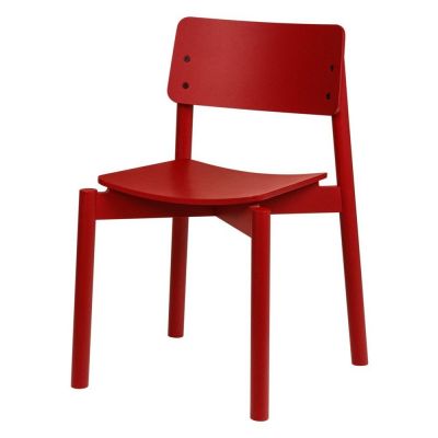 Scaun de dining roșu stivuibil Wem – noo.ma