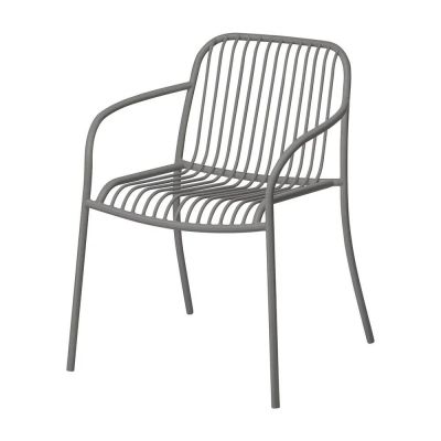 Scaun de grădină gri din metal Yua Wire – Blomus