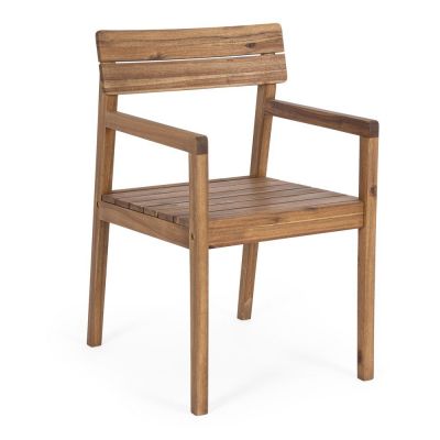 Scaun de grădină în culoare naturală din lemn masiv Rodano – Bizzotto