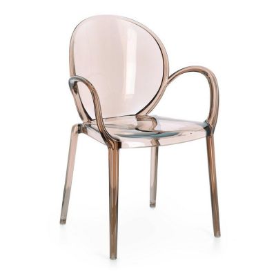 Scaun de grădină maro deschis din plastic Camilla – Bizzotto