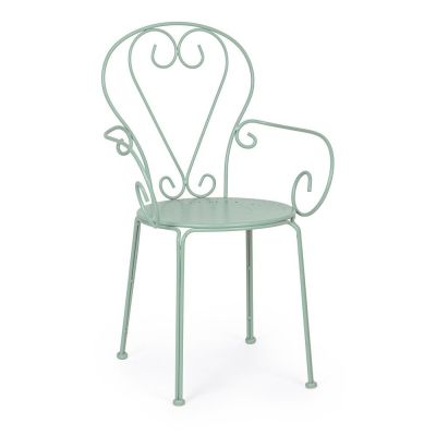 Scaun de grădină verde mentă din metal Etienne – Bizzotto