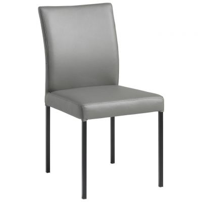 Scaun din metal, piele, antracit