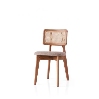 Scaun, Hanah Home, Punto, 43x80x46.5 cm, Stejar / Bej