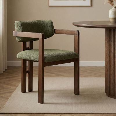 Scaun, Hanah Home, Toscana, 54x76x54 cm, Verde / Nuc închis