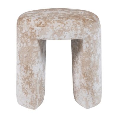 Scaun tip taburet bej tapițat Charlie – WOOOD