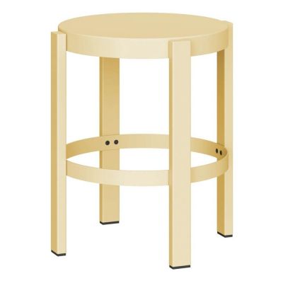Scaun tip taburet galben din oțel Doon – noo.ma