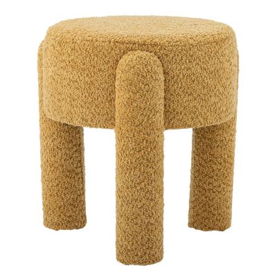 Scaun tip taburet galben ocru tapițat Bruno – Bloomingville