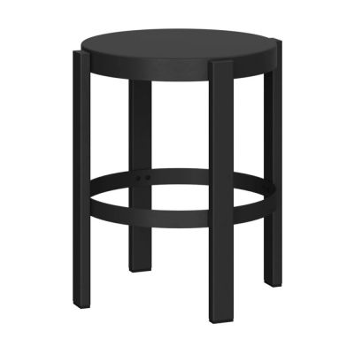 Scaun tip taburet negru din oțel Doon – noo.ma