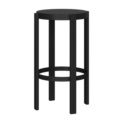 Scaun tip taburet negru din oțel Doon – noo.ma