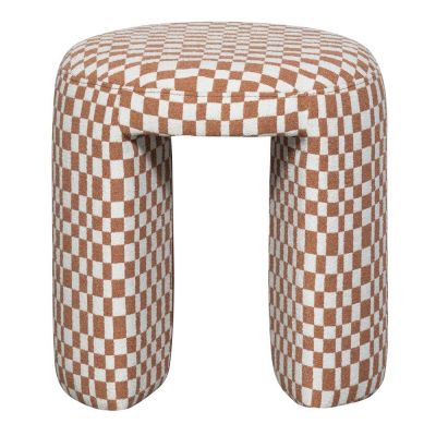 Scaun tip taburet portocaliu tapițat Charlie – WOOOD