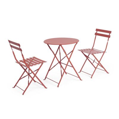 Set de dining pentru grădină teracotă din oțel pentru 2 persoane Austin – Bizzotto