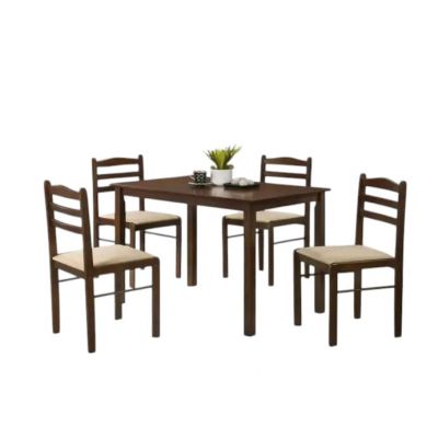 Set masa Parma cu 4 scaune, Maro, 110x70x73cm, UnicSpot