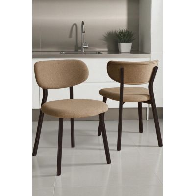 Set scaune 2 piese, Hanah Home, Toldy, Cappuccino/Maro