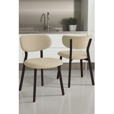 Set scaune 2 piese, Hanah Home, Toldy, Crem/Maro