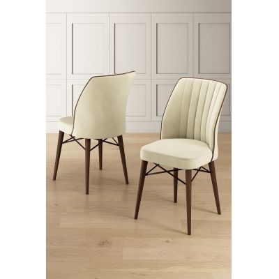 Set scaune 4 piese, Hanah Home, Nuna, Crem/Maro