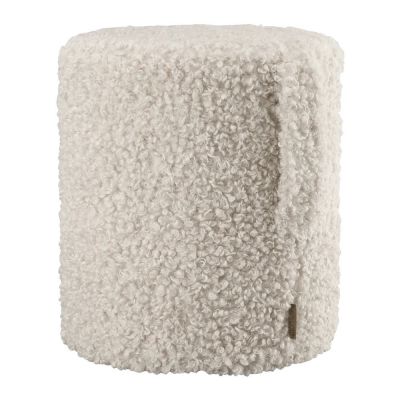 Taburet bej cu tapițerie din țesătură bouclé Teddy – Blomus