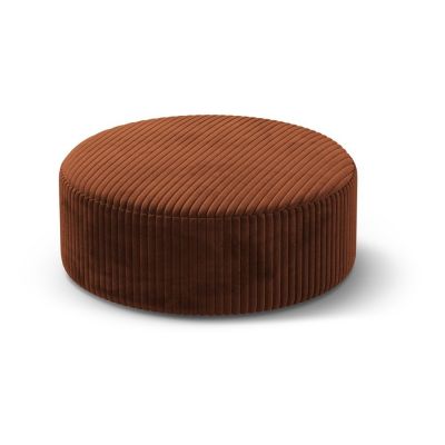 Taburet cărămiziu cu tapițerie din catifea reiată Dia – Micadoni