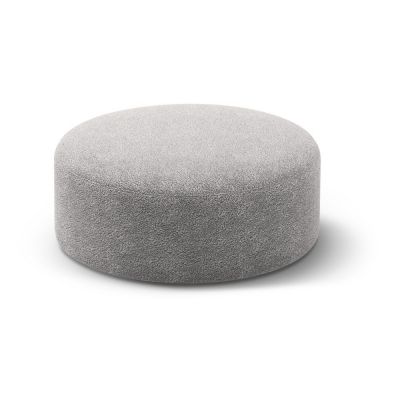 Taburet gri deschis cu tapițerie din țesătură bouclé Dia – Micadoni