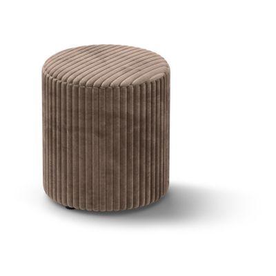 Taburet maro cu tapițerie din catifea reiată Dia – Micadoni