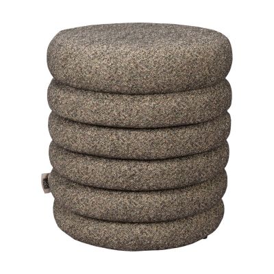 Taburet maro cu tapițerie din țesătură bouclé Fern – Dutchbone