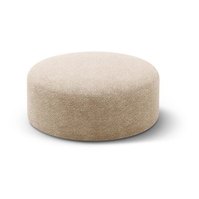 Taburet maro deschis cu tapițerie din țesătură bouclé Dia – Micadoni