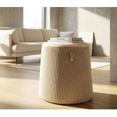 Taburet, Mauro Ferretti, Dublino, 41x45 cm, MDF/poliester, alb