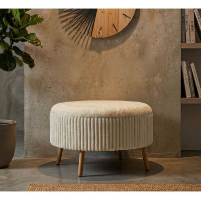 Taburet, Mauro Ferretti, Goteborg, 83x56 cm, MDF/poliester, alb