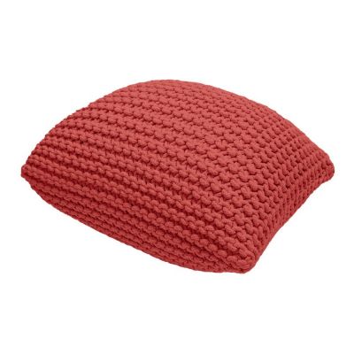 Taburet roșu cu tapițerie tricotată Knit – Bonami Essentials