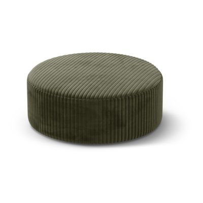 Taburet verde cu tapițerie din catifea reiată Dia – Micadoni