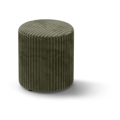 Taburet verde cu tapițerie din catifea reiată Dia – Micadoni