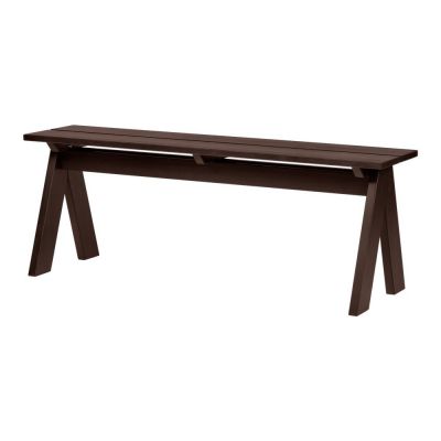 Bancă de grădină maro închis din lemn masiv Navo – noo.ma