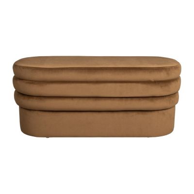 Bancă maro cu tapițerie din catifea Aditi – Dutchbone