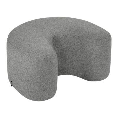 Puf gri cu tapițerie din lână Ü – noo.ma