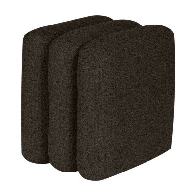 Puf maro cu tapițerie din țesătură bouclé Radd – noo.ma