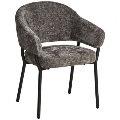 Scaun Cu Brațe din lemn, metal, textil, antracit