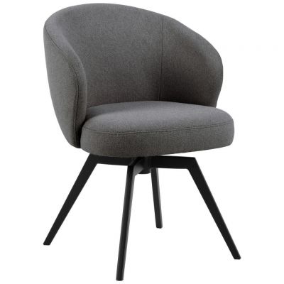 Scaun Cu Brațe din metal, textil, gri, negru