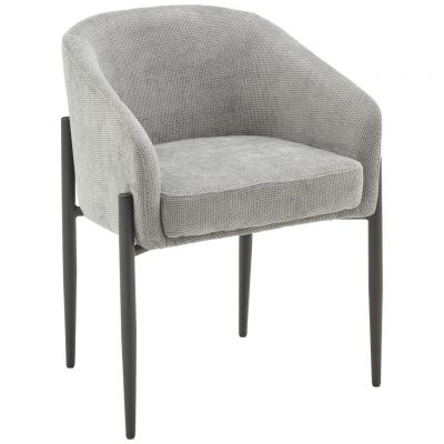 Scaun Cu Brațe din metal, textil, gri, negru