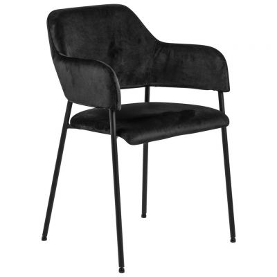 Scaun Cu Brațe din metal, textil, negru