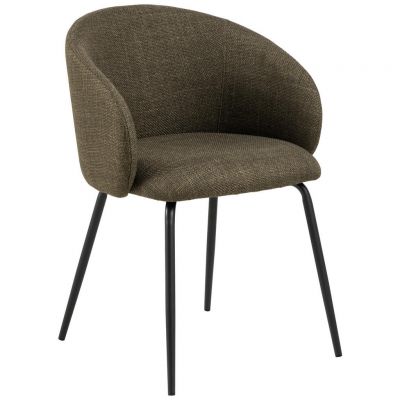 Scaun Cu Brațe din metal, textil, verde, negru